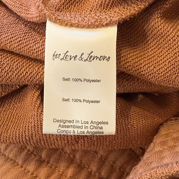 New! For Love & Lemons Yuna gray long sleeve rosette romper 31814 - Picture 12 of 15